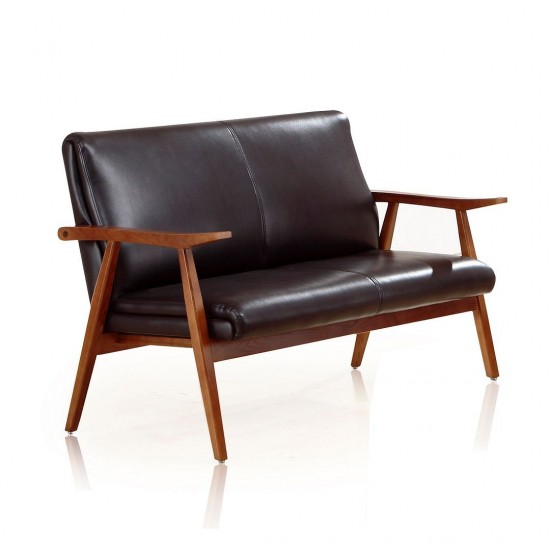ArchDuke 2- Piece Loveseat and Armchair in Black and Amber
