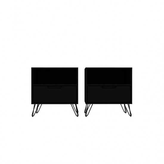 Rockefeller Nightstand 1.0 - Set of 2 in Black