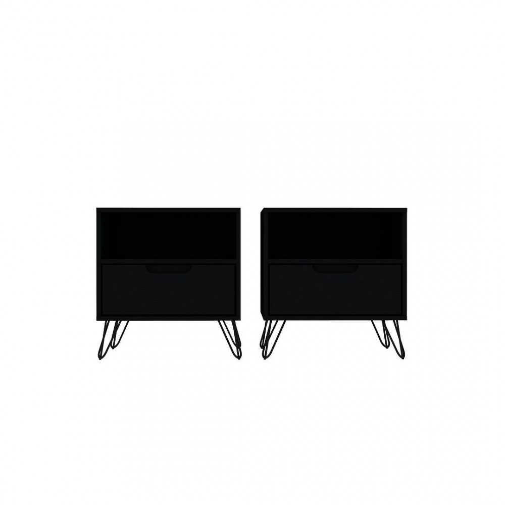 Rockefeller Nightstand 1.0 - Set of 2 in Black