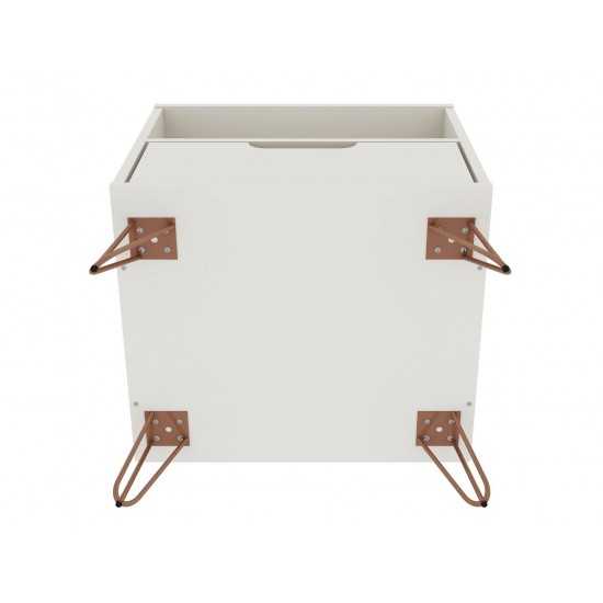 Rockefeller Nightstand 1.0 - Set of 2 in Off White and Nature