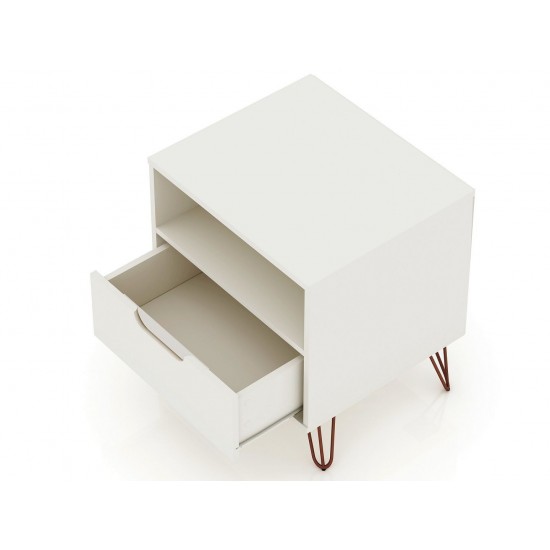 Rockefeller Nightstand 1.0 - Set of 2 in Off White and Nature