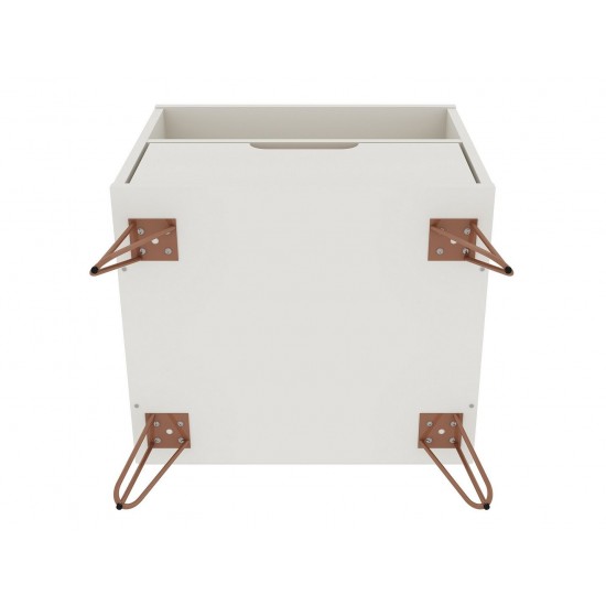 Rockefeller Nightstand 1.0 - Set of 2 in Off White and Nature