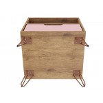 Rockefeller Nightstand 1.0 - Set of 2 in Nature and Rose Pink