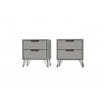 Rockefeller Nightstand 2.0 - Set of 2 in Off White and Nature