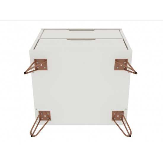 Rockefeller Nightstand 2.0 - Set of 2 in Off White and Nature