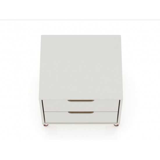 Rockefeller Nightstand 2.0 - Set of 2 in Off White and Nature