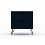 Rockefeller Nightstand 2.0 - Set of 2 in Tatiana Midnight Blue