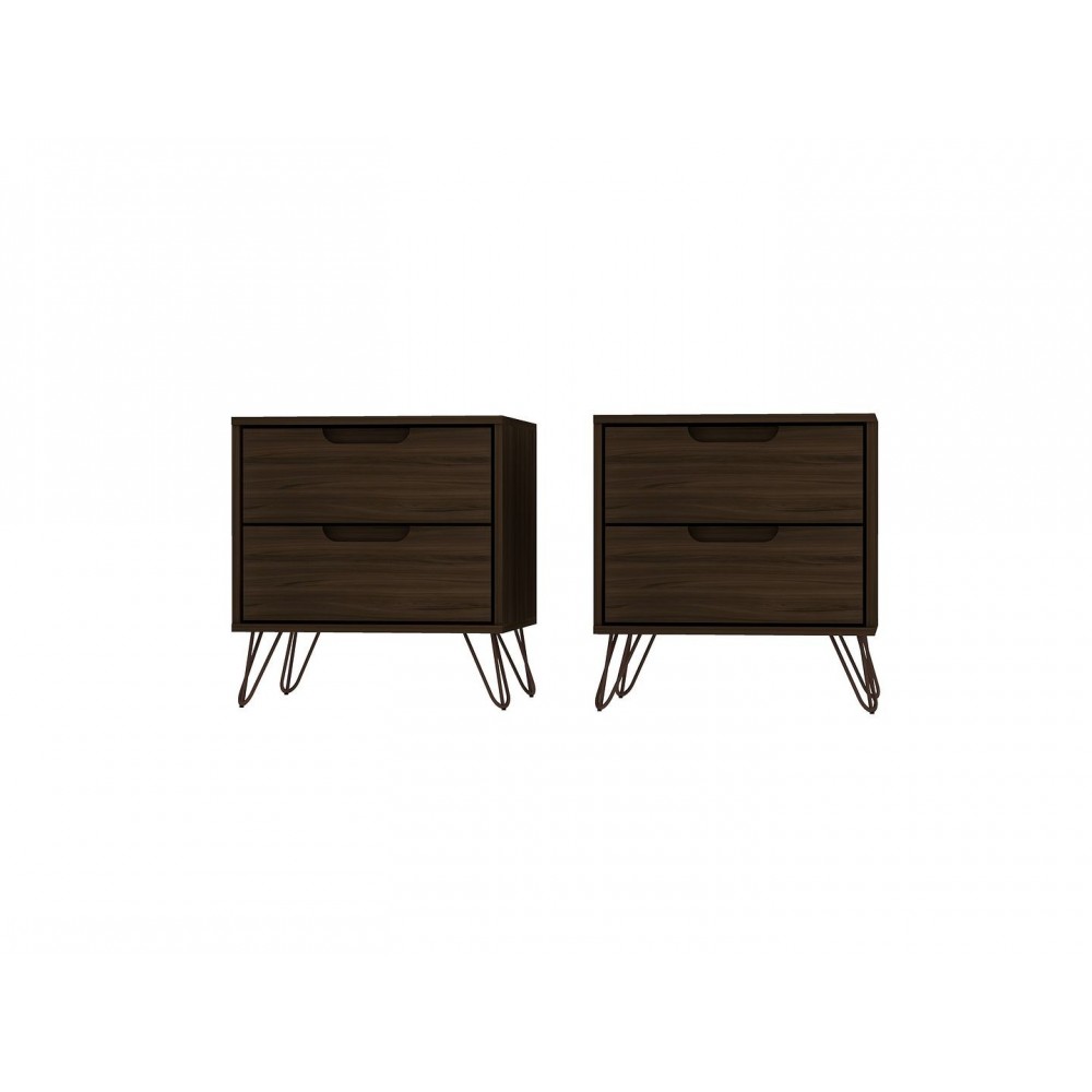 Rockefeller Nightstand 2.0 - Set of 2 in Brown