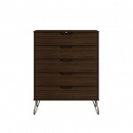 Rockefeller 5-Drawer Tall Dresser and 6-Drawer Wide Dresser in Brown