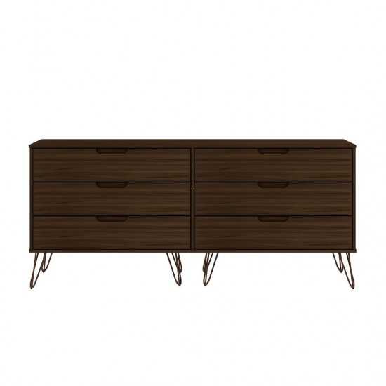 Rockefeller 5-Drawer Tall Dresser and 6-Drawer Wide Dresser in Brown