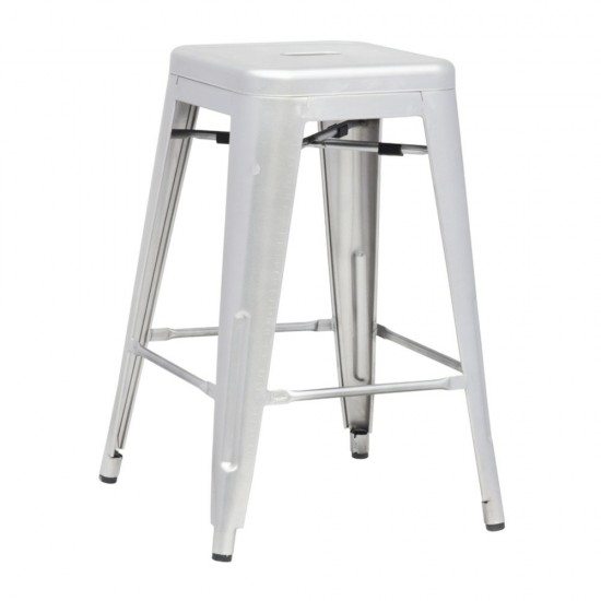 Fine Mod Imports Talix Counter Stool, Silver