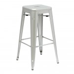 Fine Mod Imports Talix Bar Stool, Silver