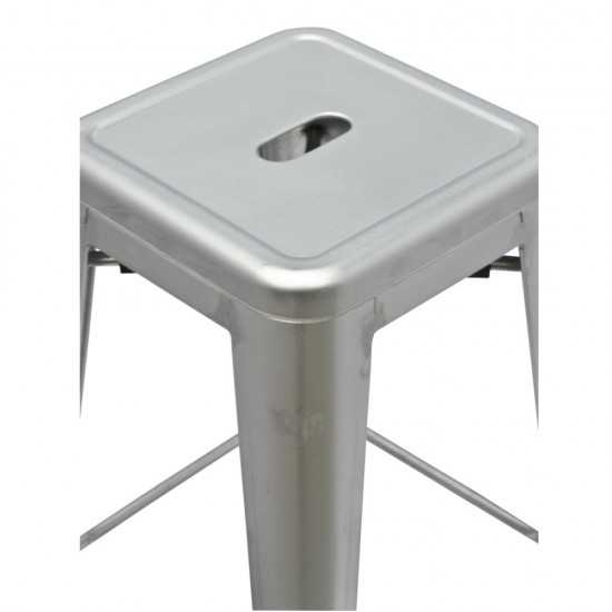 Fine Mod Imports Talix Bar Stool, Silver