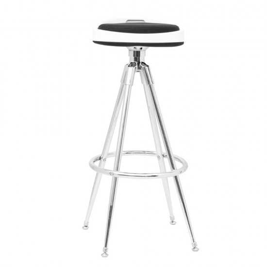 Fine Mod Imports Sculpt Bar Stool, Black