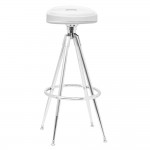 Fine Mod Imports Sculpt Bar Stool, White