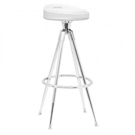 Fine Mod Imports Sculpt Bar Stool, White