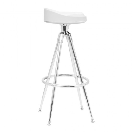 Fine Mod Imports Sculpt Bar Stool, White