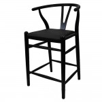 Fine Mod Imports Woodstring Counter Chair, Black