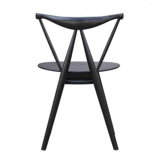 Fine Mod Imports Fronter Dining Chair, Black