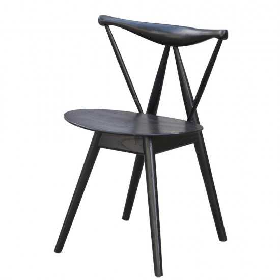 Fine Mod Imports Fronter Dining Chair, Black