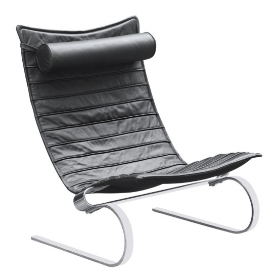 Fine Mod Imports Pika 20 Lounge Chair, Black