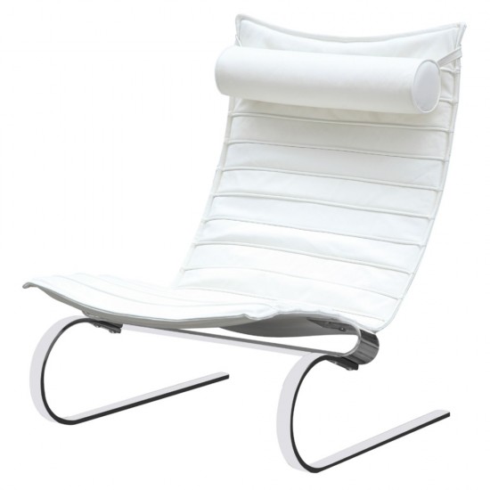 Fine Mod Imports Pika 20 Lounge Chair, White