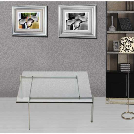 Fine Mod Imports Pika 61 Coffee Table, Clear