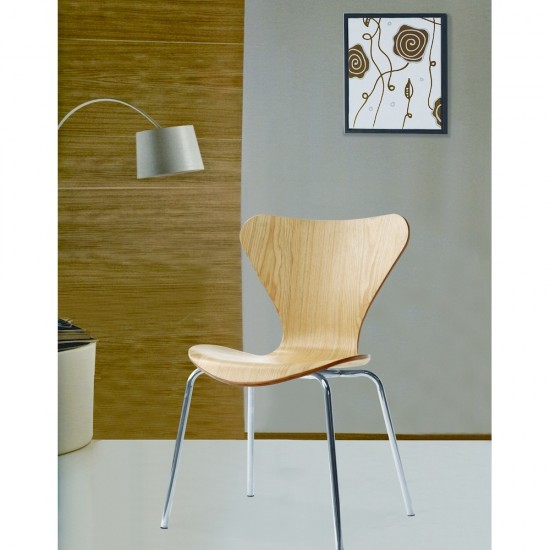 Fine Mod Imports Jays Dining Chair, Natural