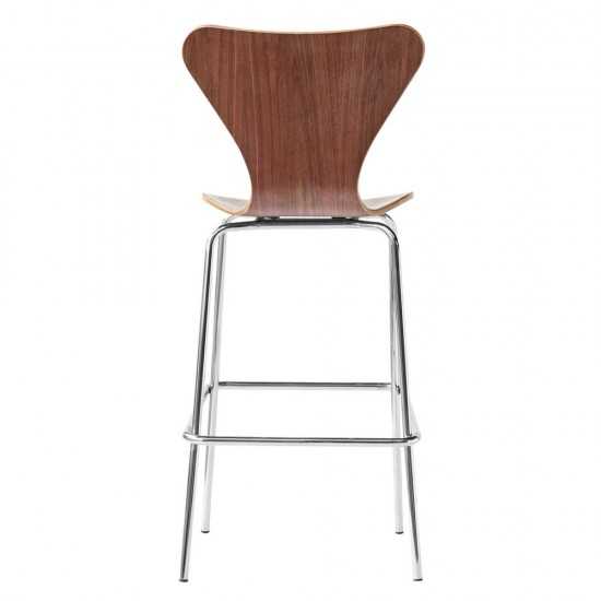 Fine Mod Imports Jays Bar Stool, Walnut