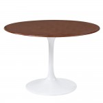 Fine Mod Imports Flower Table Wood Top 36", Walnut