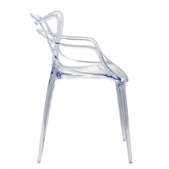 Fine Mod Imports Brand Name Dining Chair, Clear