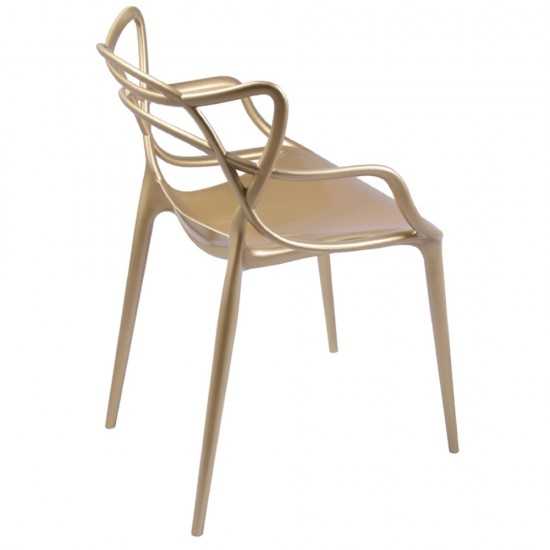 Fine Mod Imports Brand Name Dining Chair, Gold