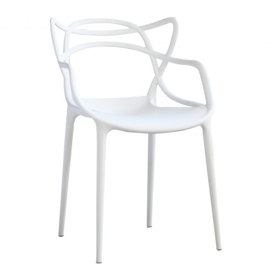 Fine Mod Imports Brand Name Dining Chair, White