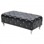 Fine Mod Imports Tufted Bench, Black