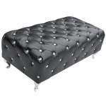 Fine Mod Imports Tufted Bench, Black