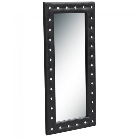 Fine Mod Imports Tufted Mirror, Black