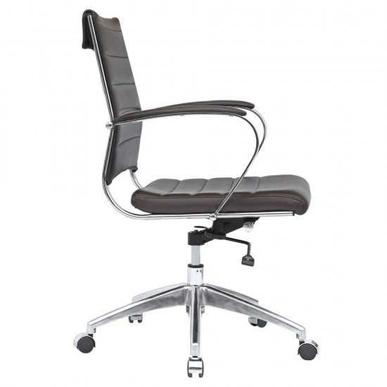 Fine Mod Imports Sopada Conference Office Chair Mid Back, Dark Brown