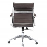 Fine Mod Imports Sopada Conference Office Chair Mid Back, Dark Brown