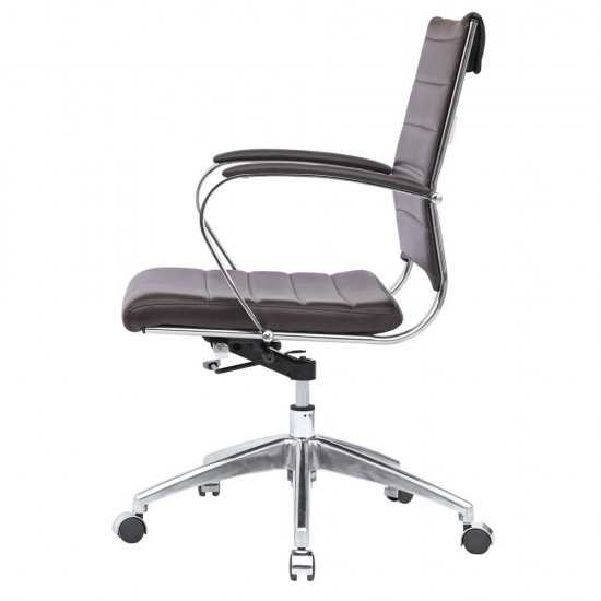 Fine Mod Imports Sopada Conference Office Chair Mid Back, Dark Brown