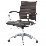 Fine Mod Imports Sopada Conference Office Chair Mid Back, Dark Brown