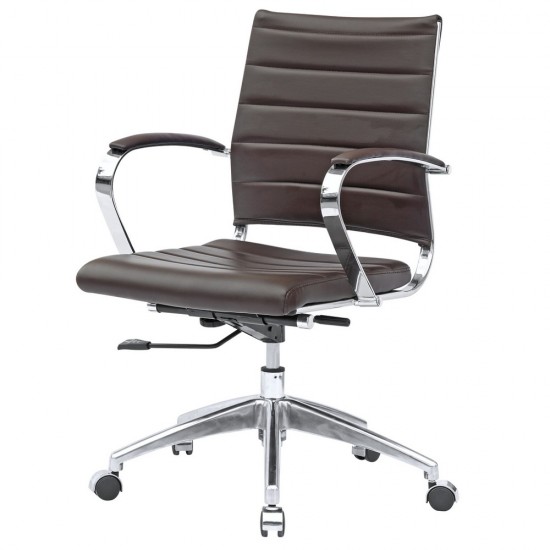 Fine Mod Imports Sopada Conference Office Chair Mid Back, Dark Brown