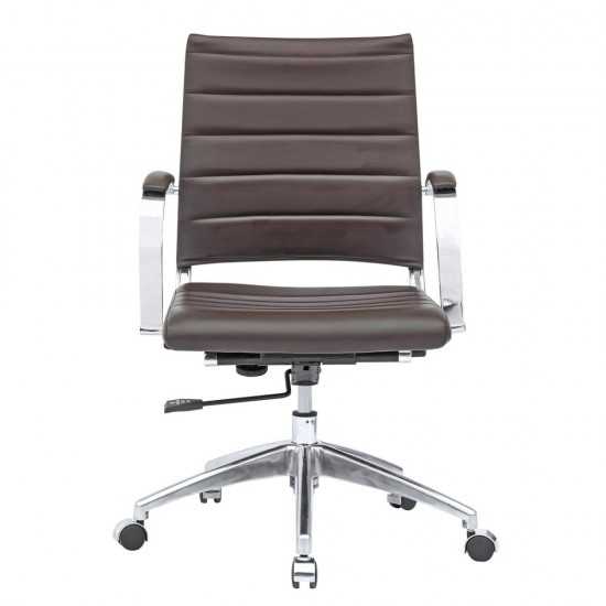 Fine Mod Imports Sopada Conference Office Chair Mid Back, Dark Brown