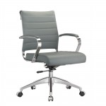 Fine Mod Imports Sopada Conference Office Chair Mid Back, Gray