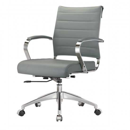 Fine Mod Imports Sopada Conference Office Chair Mid Back, Gray