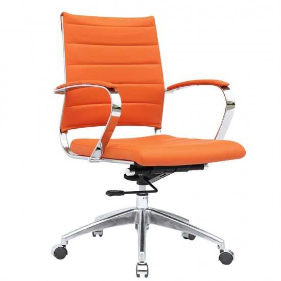 Fine Mod Imports Sopada Conference Office Chair Mid Back, Orange