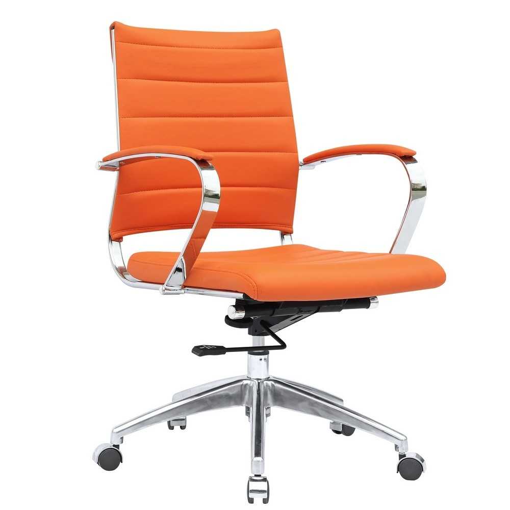 Fine Mod Imports Sopada Conference Office Chair Mid Back, Orange