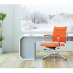 Fine Mod Imports Sopada Conference Office Chair Mid Back, Orange