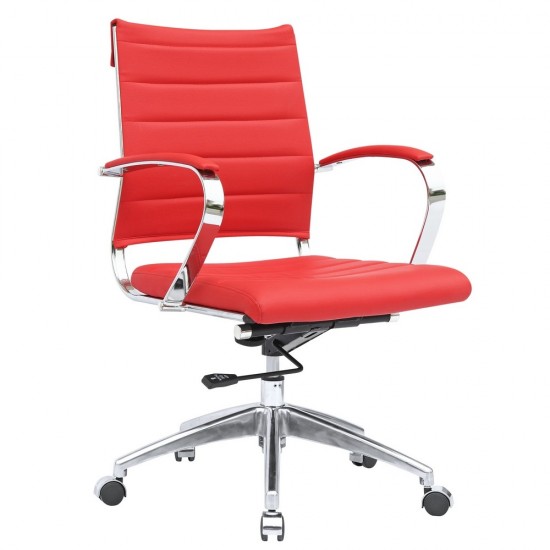 Fine Mod Imports Sopada Conference Office Chair Mid Back, Red