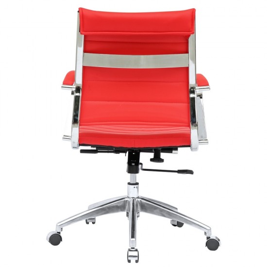 Fine Mod Imports Sopada Conference Office Chair Mid Back, Red