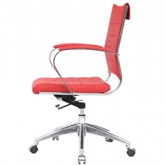 Fine Mod Imports Sopada Conference Office Chair Mid Back, Red